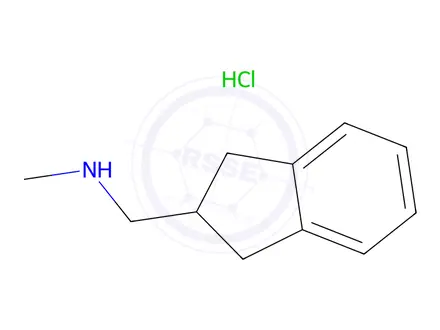 Chemical structure of 1-(2,3-dihydro-1h-inden-2-yl)-n-methylmethanamine hydrochloride