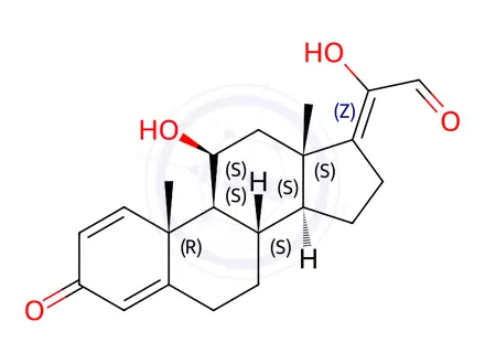 Chemical structure of Prednisolone Z-enol Aldehyde Impurity
