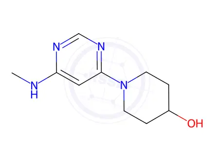 Chemical structure of 1-(6-(methylamino)pyrimidin-4-yl)piperidin-4-ol