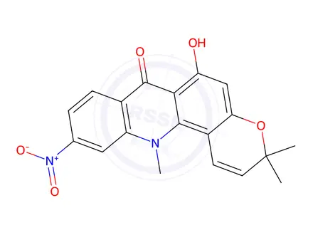 Chemical structure of 10-nitronoracronycin