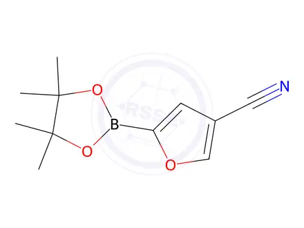 Chemical structure of 5-(4,4,5,5-Tetramethyl-1,3,2-dioxaborolan-2-yl)furan-3-carbonitrile