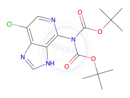 Chemical structure of IMidodicarbonic acid, 2-(4-chloro-3H-iMidazo[4,5-c]pyridin-4-yl)-, 1,3-bis(1,1-diMethylethyl) ester