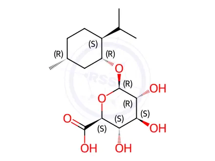 Chemical structure of (1R,2S,5R)-(-)-Menthol b-D-Glucuronide