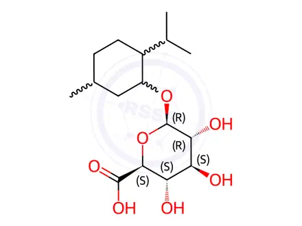 Chemical structure of Menthol Glucuronide