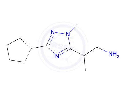 Chemical structure of 2-(3-Cyclopentyl-1-methyl-1h-1,2,4-triazol-5-yl)propan-1-amine