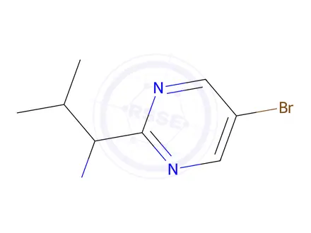 Chemical structure of 1-(5-Bromopyrimidin-2-yl)-2-methylpropan-1-amine