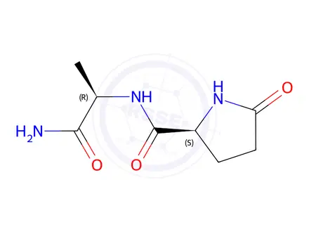 Chemical structure of pyroglutamylalanine amide
