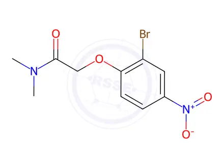 Chemical structure of Acetamide, 2-(2-bromo-4-nitrophenoxy)-N,N-dimethyl-