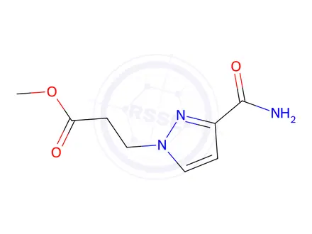 Chemical structure of Methyl 3-(3-carbamoyl-1H-pyrazol-1-yl)propanoate