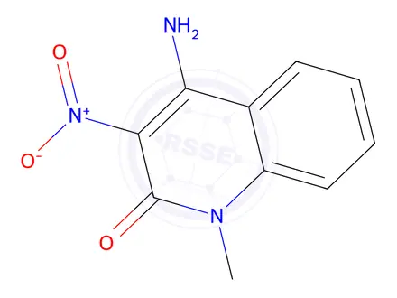 Chemical structure of 4-Amino-1-methyl-3-nitroquinolin-2(1h)-one