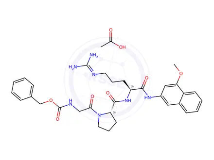 Chemical structure of Z-Gly-Pro-Arg-4MbNA acetate salt