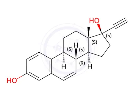 Chemical structure of 6,7-Dehydro Ethynyl Estradiol