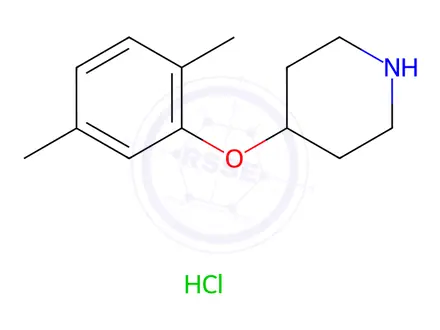 Chemical structure of 4-(2,5-Dimethylphenoxy)piperidine hydrochloride