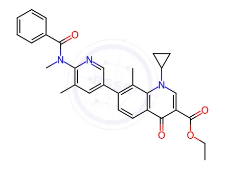 Chemical structure of Ozenoxacin Ester Impurity