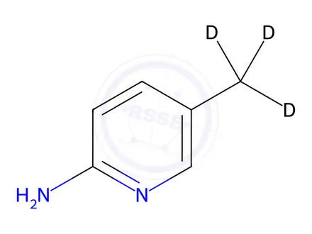 Chemical structure of 2-Amino-5-(methyl-d3)-pyridine