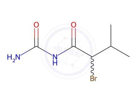 Chemical structure of 2-Bromo-3-methylbutyrylurea