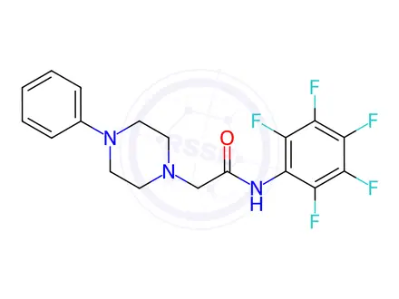 Chemical structure of N-(perfluorophenyl)-2-(4-phenylpiperazin-1-yl)acetamide