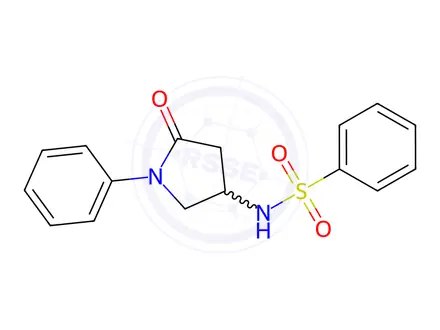 Chemical structure of N-(5-Oxo-1-phenylpyrrolidin-3-yl)benzenesulfonamide