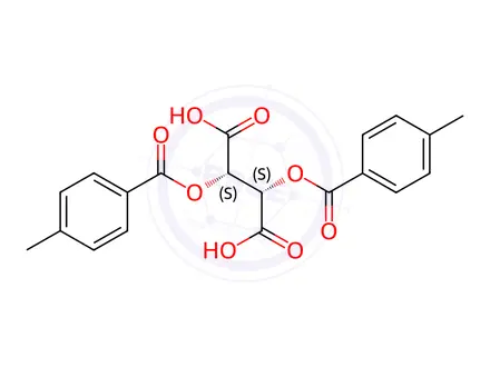 Chemical structure of (+)-Di-p-toluoyl-D-tartaric acid