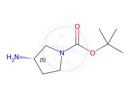 Chemical structure of (S)-(-)-1-tert-Butoxycarbonyl-3-aminopyrrolidine