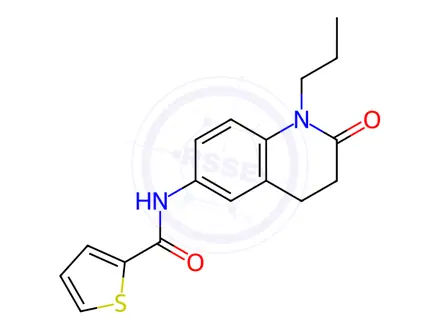 Chemical structure of N-(2-Oxo-1-propyl-1,2,3,4-tetrahydroquinolin-6-yl)thiophene-2-carboxamide
