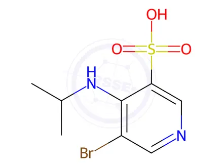 Chemical structure of 5-Bromo-4-(isopropylamino)pyridine-3-sulfonic acid