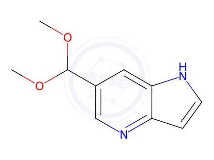 Chemical structure of 6-(Dimethoxymethyl)-1H-pyrrolo[3,2-b]pyridine