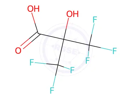 Chemical structure of 2,2-Bis(trifluoromethyl)-2-hydroxyacetic acid