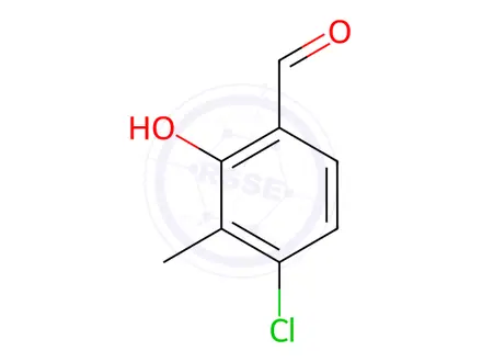 Chemical structure of 4-Chloro-2-hydroxy-3-methylbenzaldehyde