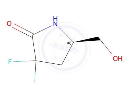 Chemical structure of (5R)-3,3-DIFLUORO-5-(HYDROXYMETHYL)PYRROLIDIN-2-ONE