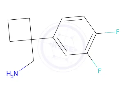 Chemical structure of (1-(3,4-Difluorophenyl)cyclobutyl)methanamine