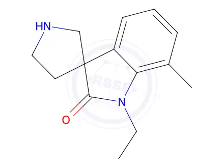 Chemical structure of 1-Ethyl-7-methylspiro[indoline-3,3'-pyrrolidin]-2-one