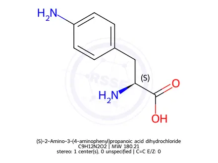 Chemical structure of p-Amino-L-phenylalanine