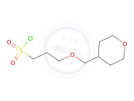 Chemical structure of 3-((Tetrahydro-2h-pyran-4-yl)methoxy)propane-1-sulfonyl chloride