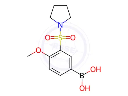 Chemical structure of (4-Methoxy-3-(pyrrolidin-1-ylsulfonyl)phenyl)boronic Acid