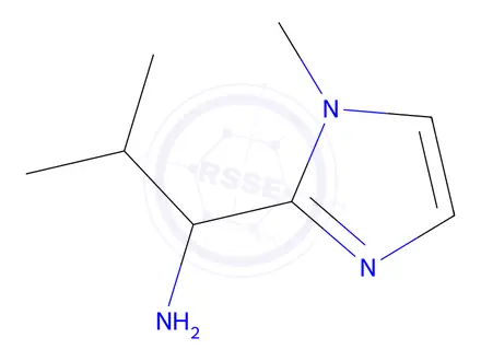 Chemical structure of 2-Methyl-1-(1-methyl-1H-imidazol-2-yl)propan-1-amine