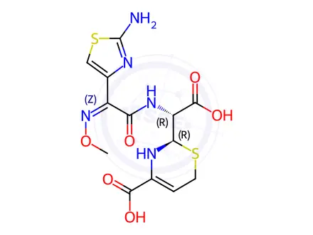 Chemical structure of Ceftizoxime open ring Impurity 1