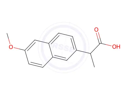 Chemical structure of Naproxen Impurity 20 (rac-Naproxen)