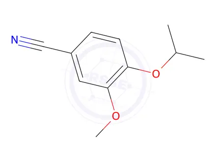 Chemical structure of 3-methoxy-4-(propan-2-yloxy)benzonitrile