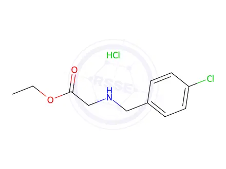 Chemical structure of Ethyl 2-((4-chlorobenzyl)amino)acetate hydrochloride