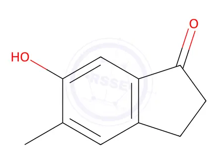 Chemical structure of 6-Hydroxy-5-methyl-indan-1-one