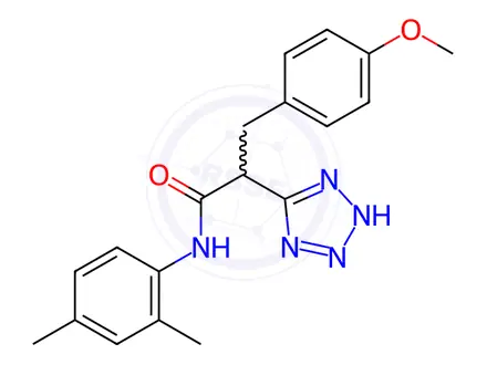 Chemical structure of N-(2,4-Dimethylphenyl)-3-(4-methoxyphenyl)-2-(2H-1,2,3,4-tetrazol-5-yl)propanamide