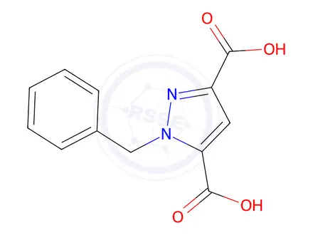 Chemical structure of 1-Benzyl-1H-pyrazole-3,5-dicarboxylic acid