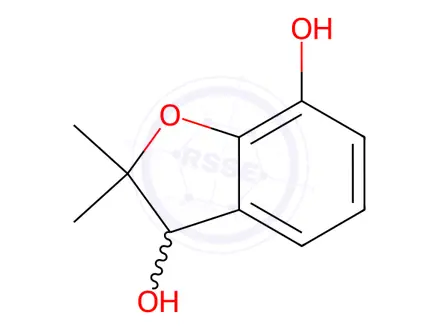 Chemical structure of 2,2-Dimethyl-2,3-dihydrobenzofuran-3,7-diol