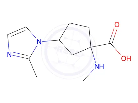 Chemical structure of 3-(2-Methyl-1h-imidazol-1-yl)-1-(methylamino)cyclopentane-1-carboxylic acid