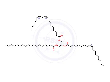 Chemical structure of 1-Stearin-2-Olein-3-Linolein