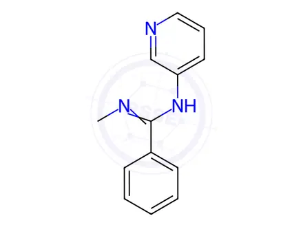Chemical structure of N'-methyl-N-(pyridin-3-yl)benzimidamide