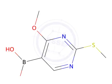 Chemical structure of 4-Methoxy-2-(methylthio)pyrimidin-5-ylboronic acid