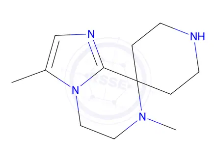 Chemical structure of 3,7-Dimethyl-6,7-dihydro-5H-spiro[imidazo[1,2-a]pyrazine-8,4'-piperidine]