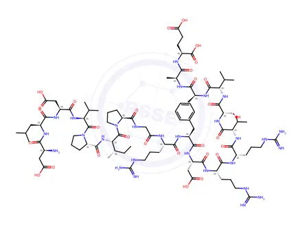 Chemical structure of ASP-LEU-ASP-VAL-PRO-ILE-PRO-GLY-ARG-PHE-ASP-ARG-ARG-VAL-SER-VAL-ALA-ALA-GLU